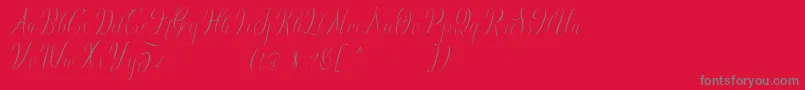 Brightday Demo Font – Gray Fonts on Red Background
