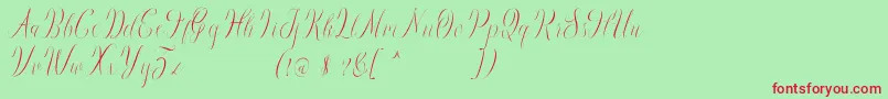 Brightday Demo Font – Red Fonts on Green Background