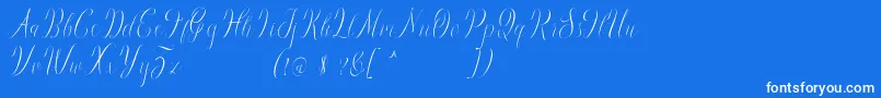 Fonte Brightday Demo – fontes brancas em um fundo azul