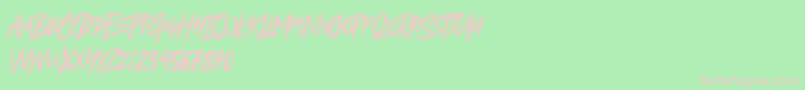 Brightland Font – Pink Fonts on Green Background