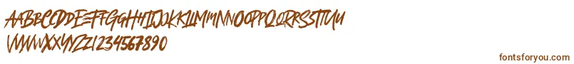 Шрифт Brightland – коричневые шрифты на белом фоне