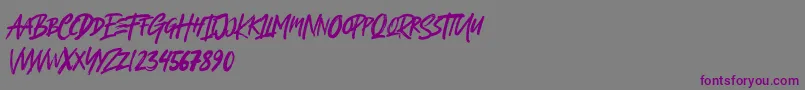 Шрифт Brightland – фиолетовые шрифты на сером фоне