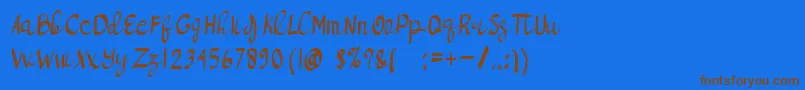 brightlight Font – Brown Fonts on Blue Background