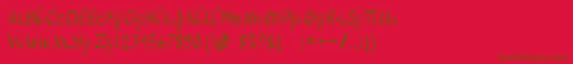 brightlight Font – Brown Fonts on Red Background