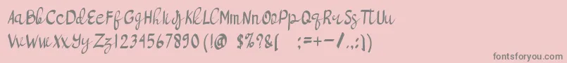 brightlight Font – Gray Fonts on Pink Background