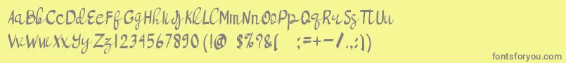 brightlight Font – Gray Fonts on Yellow Background