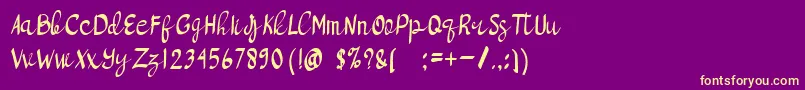 brightlight Font – Yellow Fonts on Purple Background