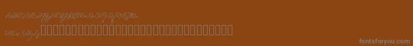 Шрифт BrightnesSignature – серые шрифты на коричневом фоне