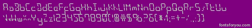 Ledsledleft Font – Green Fonts on Purple Background