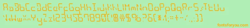 Ledsledleft Font – Orange Fonts on Green Background