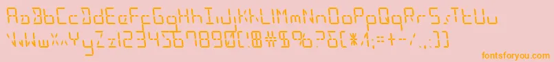 Ledsledleft Font – Orange Fonts on Pink Background