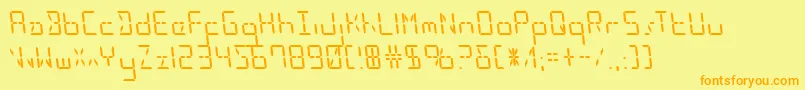 Ledsledleft Font – Orange Fonts on Yellow Background