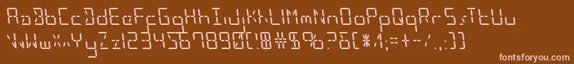 Ledsledleft Font – Pink Fonts on Brown Background