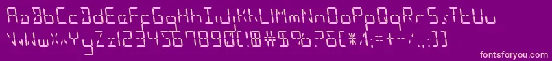 Ledsledleft Font – Pink Fonts on Purple Background