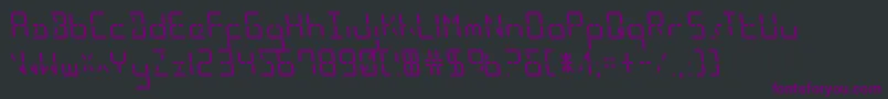 Fonte Ledsledleft – fontes roxas em um fundo preto