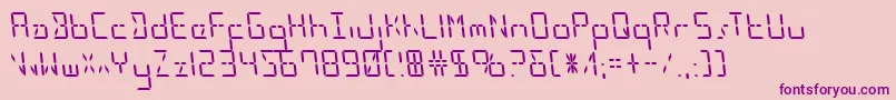 Ledsledleft Font – Purple Fonts on Pink Background