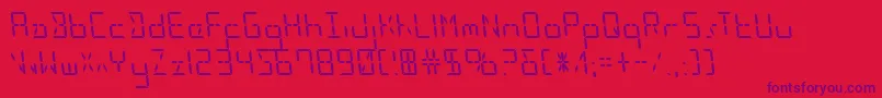 Шрифт Ledsledleft – фиолетовые шрифты на красном фоне
