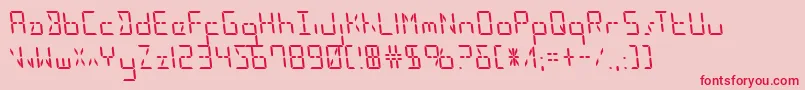 Ledsledleft Font – Red Fonts on Pink Background