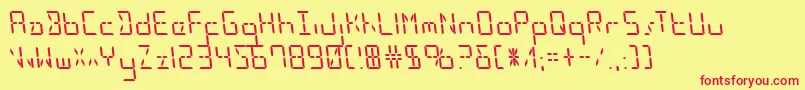 Ledsledleft Font – Red Fonts on Yellow Background