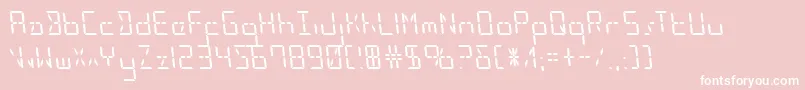 Ledsledleft Font – White Fonts on Pink Background