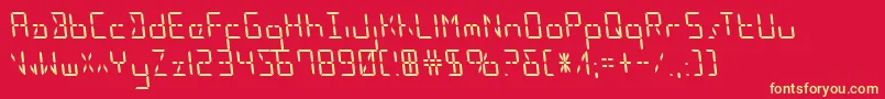 Ledsledleft Font – Yellow Fonts on Red Background