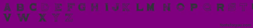 フォントBrighton Pier – 紫の背景に黒い文字