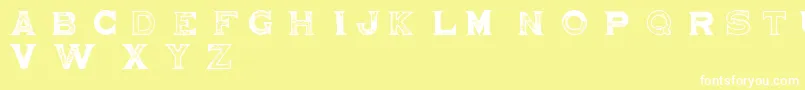 Brighton Pier Font – White Fonts on Yellow Background