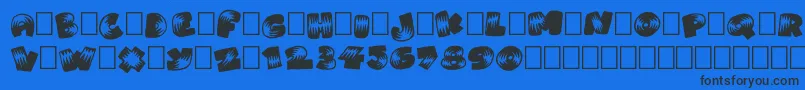 Brightoon Plain Font – Black Fonts on Blue Background