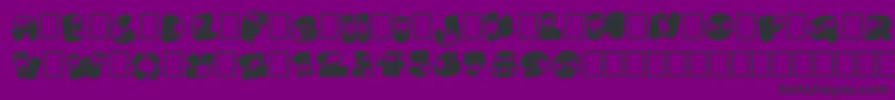 Brightoon Plain-fontti – mustat fontit violetilla taustalla
