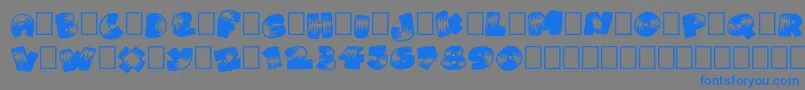 Brightoon Plain Font – Blue Fonts on Gray Background