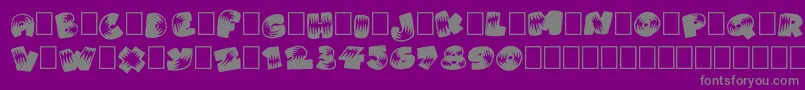フォントBrightoon Plain – 紫の背景に灰色の文字