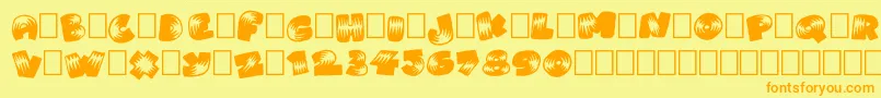 Brightoon Plain Font – Orange Fonts on Yellow Background