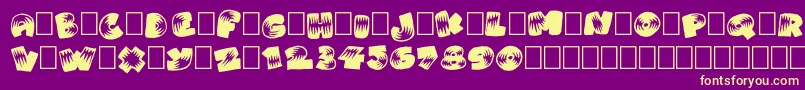 Brightoon Plain Font – Yellow Fonts on Purple Background