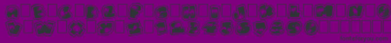 Brightoon-fontti – mustat fontit violetilla taustalla