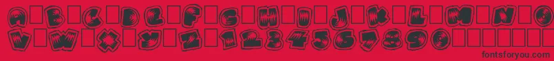 Brightoon Font – Black Fonts on Red Background