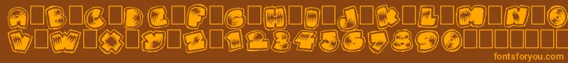 Brightoon Font – Orange Fonts on Brown Background