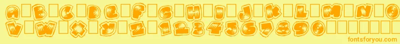 Brightoon Font – Orange Fonts on Yellow Background