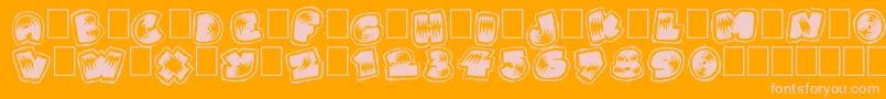 Brightoon Font – Pink Fonts on Orange Background