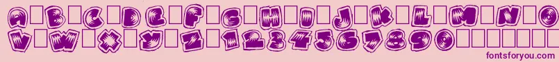 Brightoon-fontti – violetit fontit vaaleanpunaisella taustalla