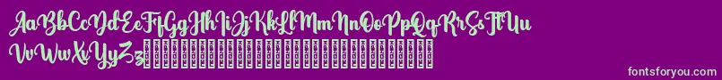 Brights Diamond Demo Font – Green Fonts on Purple Background