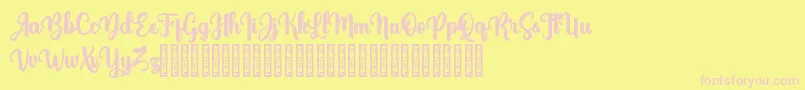 Brights Diamond Demo Font – Pink Fonts on Yellow Background