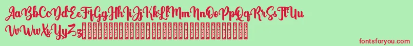 Brights Diamond Demo Font – Red Fonts on Green Background