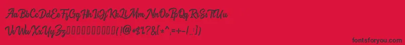 Brightside Rough Font – Black Fonts on Red Background