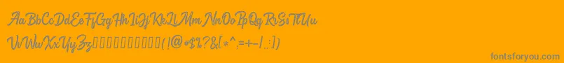 Brightside Rough-Schriftart – Graue Schriften auf orangefarbenem Hintergrund