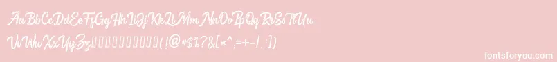 Brightside Rough-Schriftart – Weiße Schriften auf rosa Hintergrund