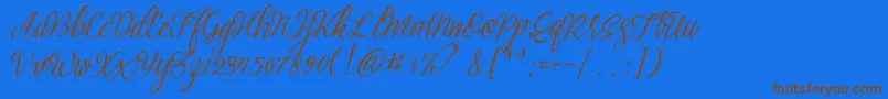 Шрифт brightside typeface free demo – коричневые шрифты на синем фоне