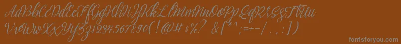 brightside typeface free demo Font – Gray Fonts on Brown Background