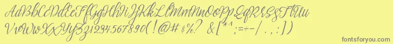 brightside typeface free demo Font – Gray Fonts on Yellow Background