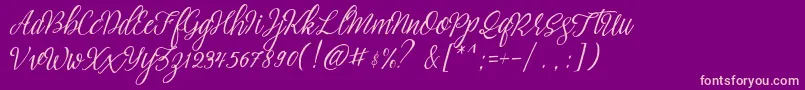 brightside typeface free demo Font – Pink Fonts on Purple Background