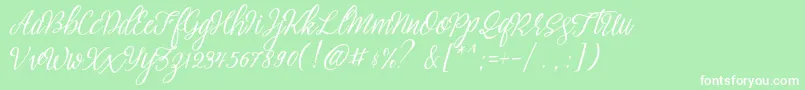 brightside typeface free demo Font – White Fonts on Green Background